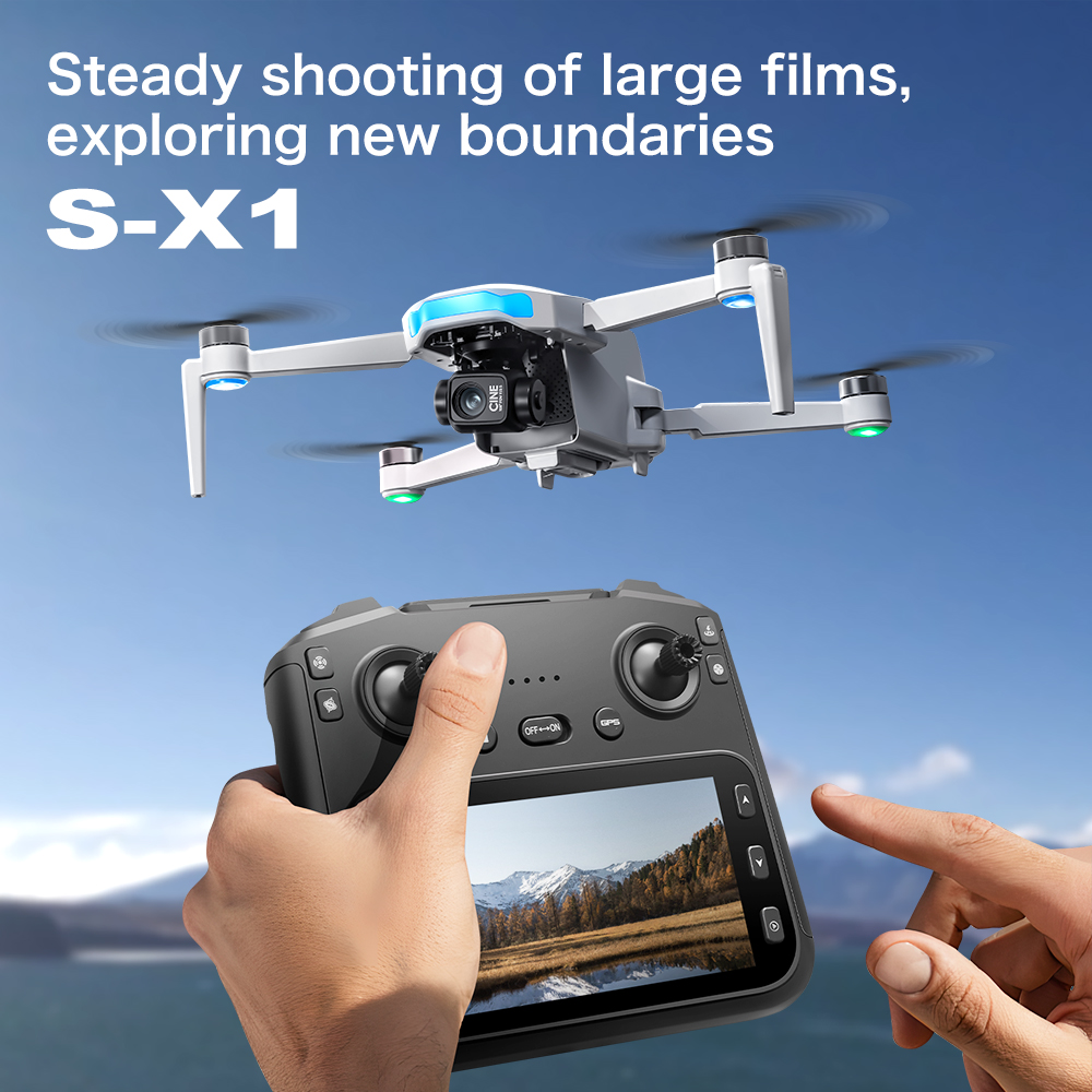 Drone GPS S-X1 Asli dengan kam - Drone Gimbal 3 Axis ulasan dan harga